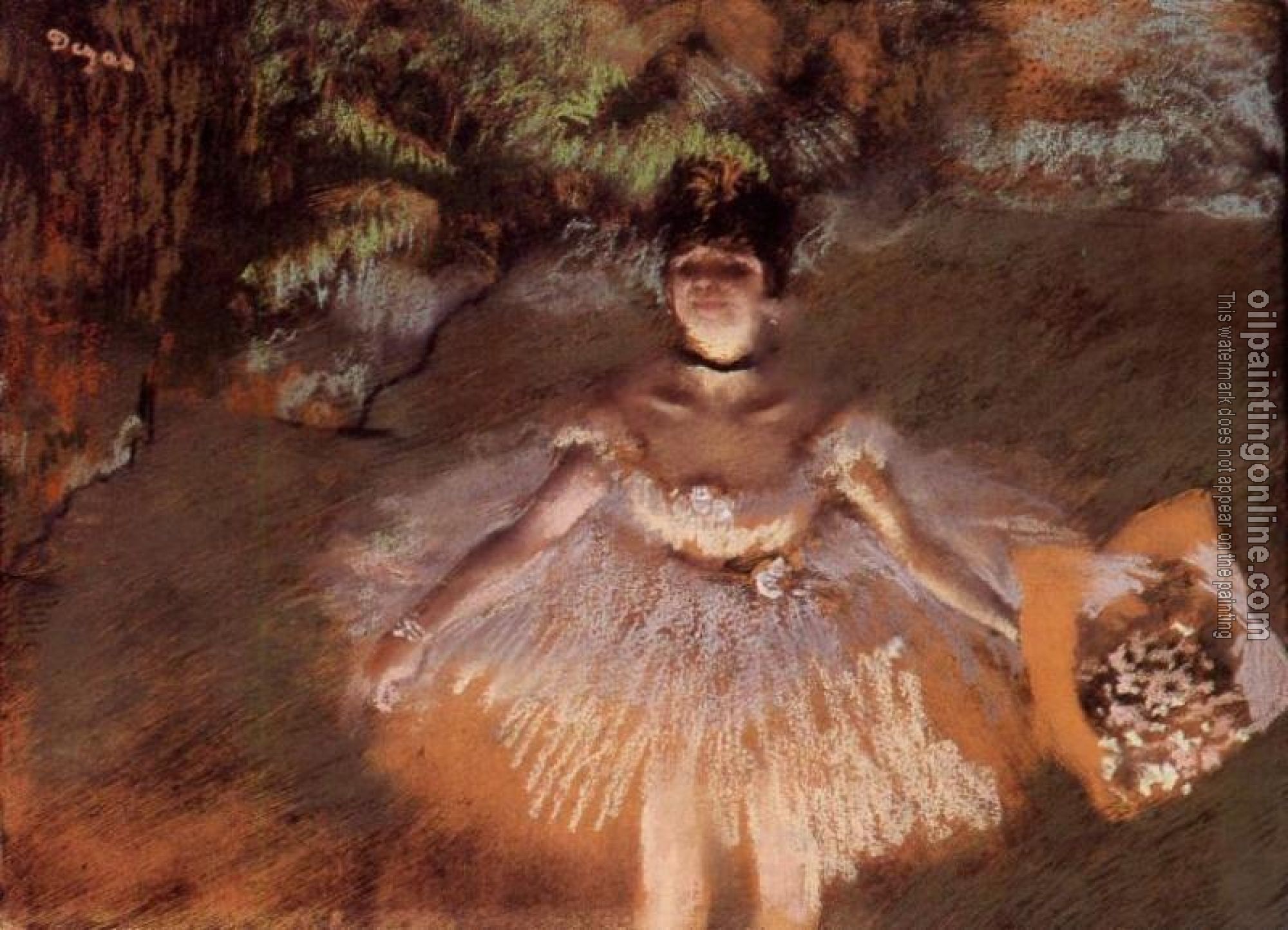 Degas, Edgar - Dancer On Stage with a Bouquet